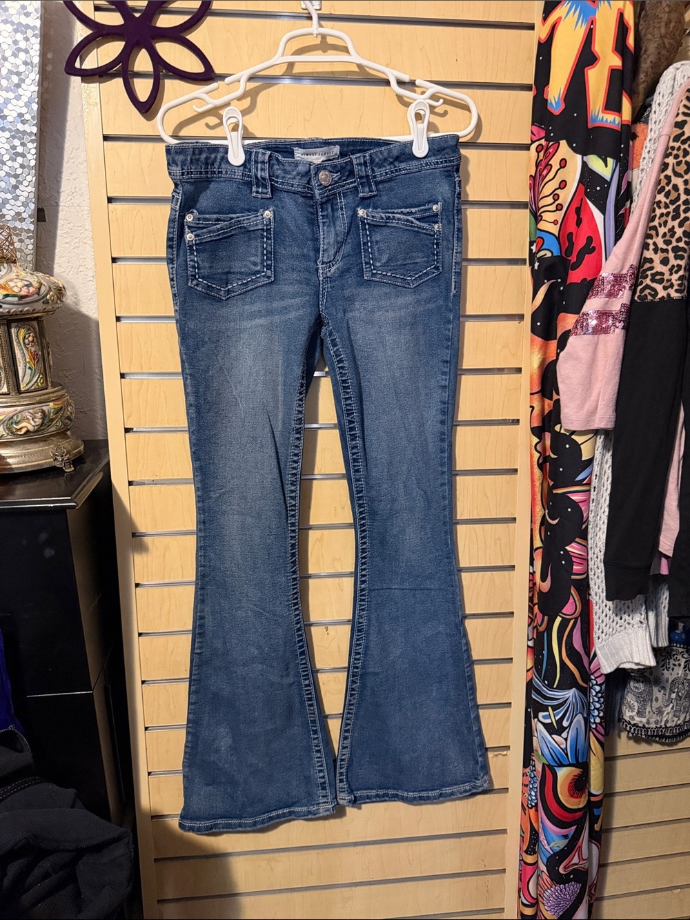 Almost Famous Medium Blue Flare Jeans
